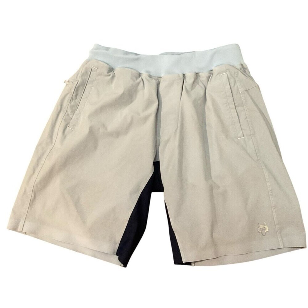 Greyson Summer Medium Fulton Shorts Wolf Blue Lined Workout Stretch Wicking Aqua